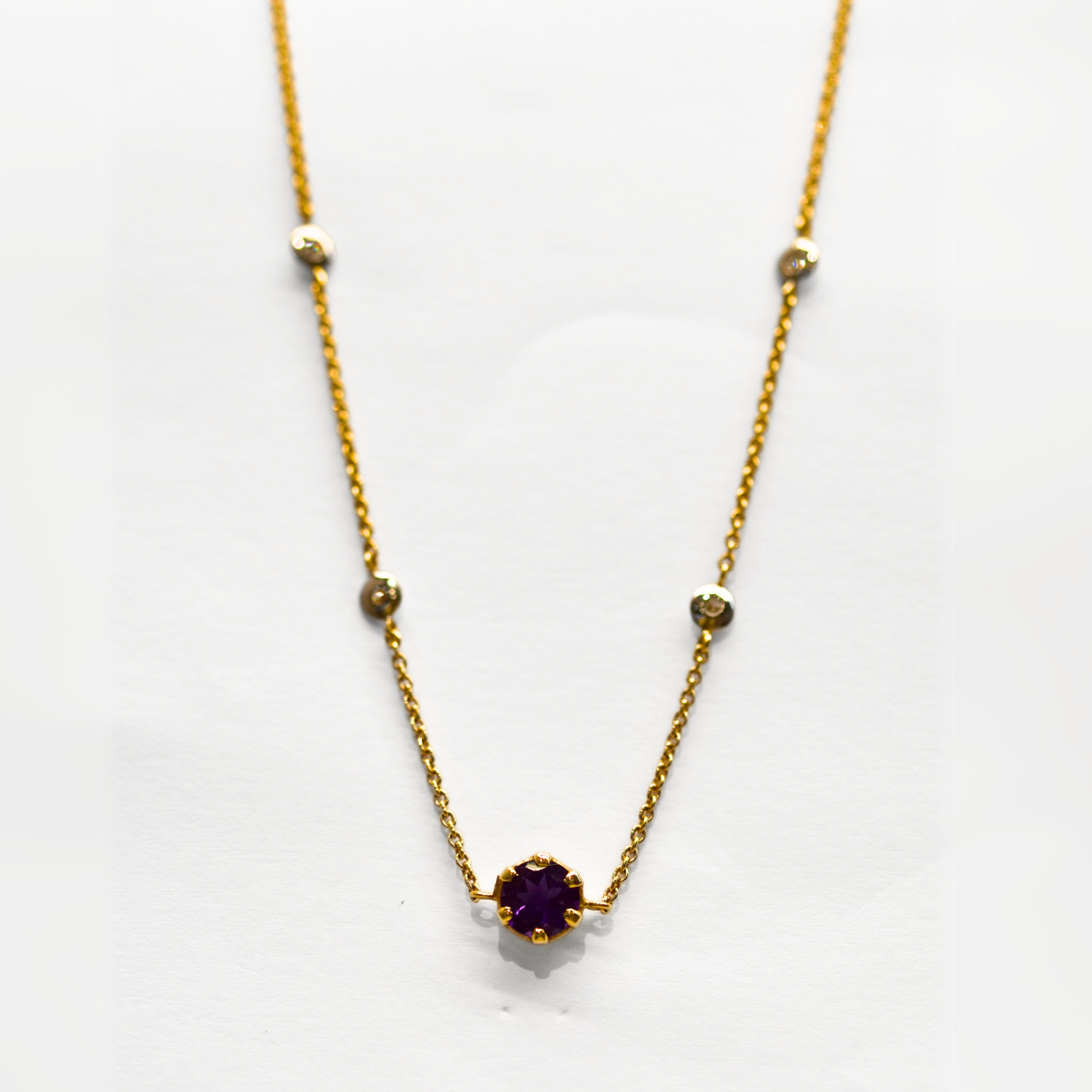 Picture of Amethyst & Diamond Choker